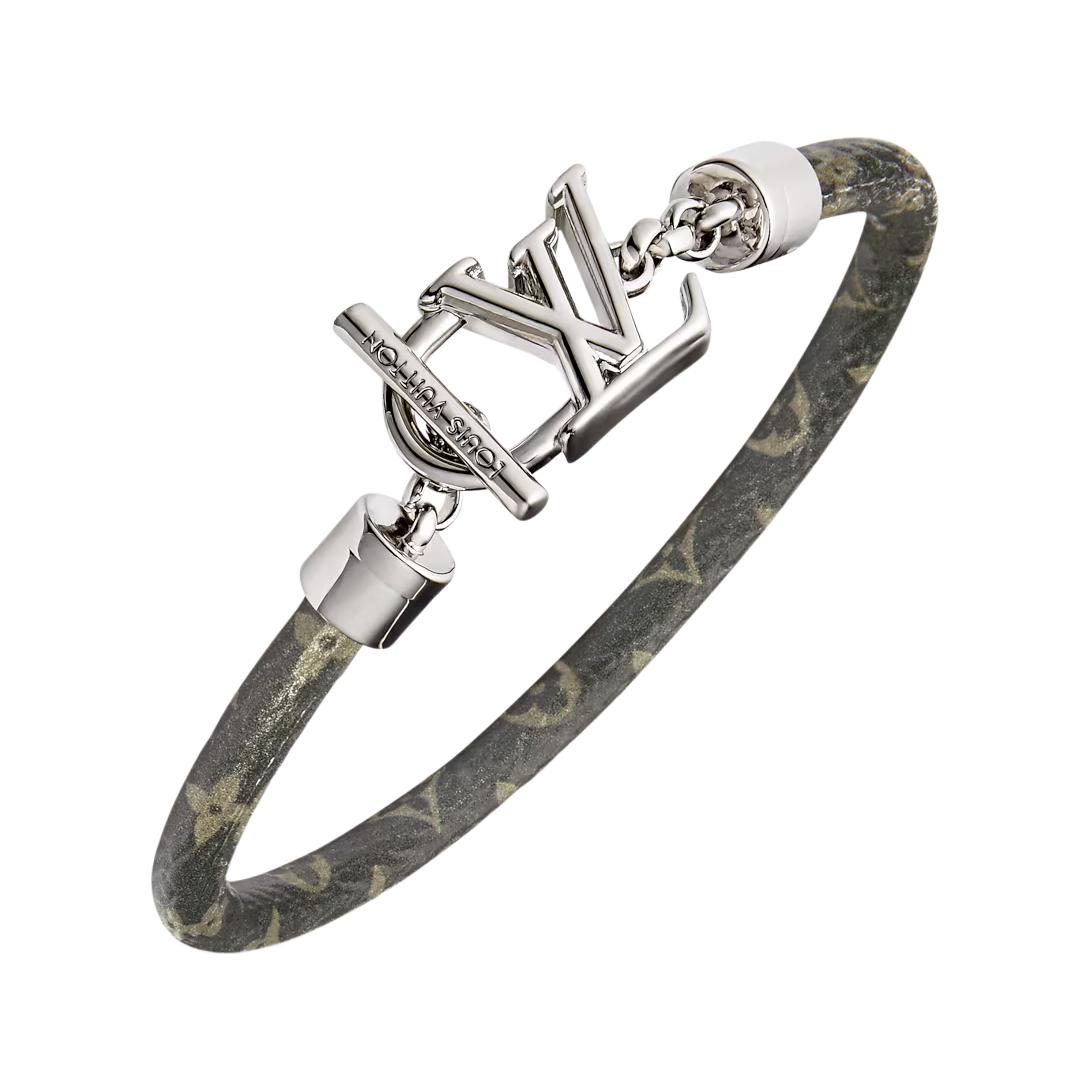 

Louis Vuitton Logo Buckle Bracelet Men bracelets Green M4898 Box+Shopping Bag,21