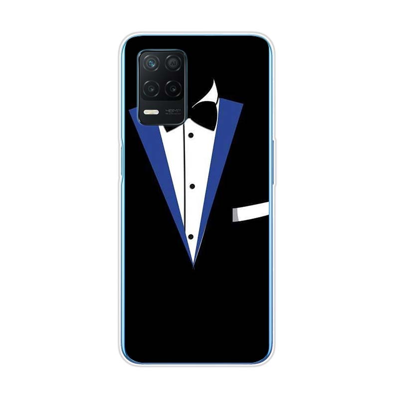 Man Suit Shirt Tie For Realme 8 8i V3 V5 GT Neo Flash Edition Explorer Master Neo2 Narzo 30 50i 50A C21Y Phone Case