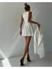 Summer Sexy Patchwork 2 Piece Set Women Elegant Single-breasted Tops + Pleated Mini Skirt Fashion Retro Solid Slim Office Lady Suits