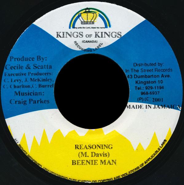 7inch Record BEENIE MAN - Reasoning NONE Kings Of Kings 2001 Jamaica Reggae, Ska & Dub Used