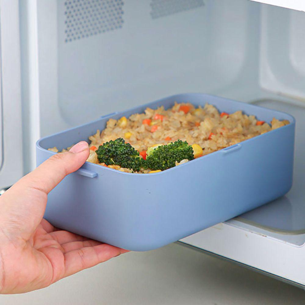 Microwavable 2 Layer Picnic Lunch Box Separated Food Storage Box Portable Food Container  Adult