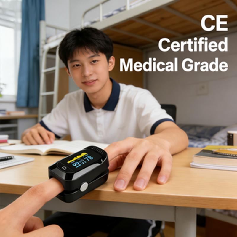 Finger Clip Pulse Oximeter - Hospital Model Blood Oxygen & Heart Rate Detector