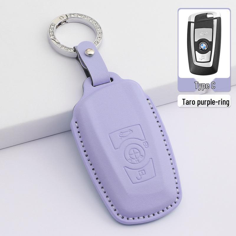 Housse en Cuir pour Clé à Lame BMW Série 5, Série 3, X3, X1, X5, X6 avec Boucle