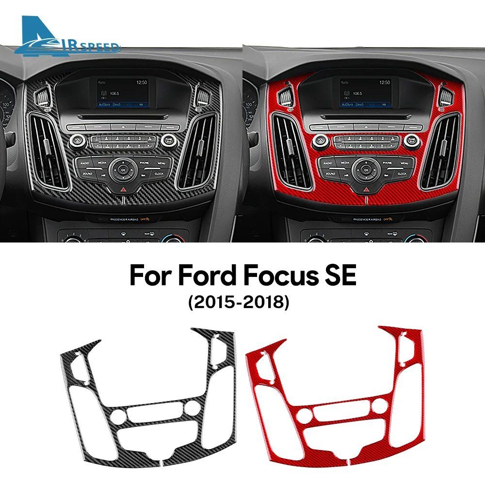 Echter Weicher Karbonfaser-Aufkleber für Ford Focus SE RS ST Ecoboost 2015 2016 2017 2018 LHD RHD Auto Mittelkonsolen-Panel Zubehör