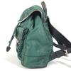 PRADA Bicolor triangle logo Backpack Leather / Nylon Green/Black