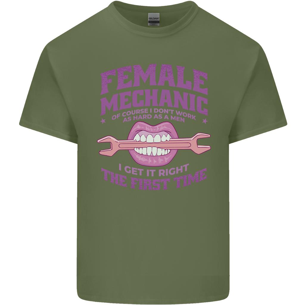 Funny Female Mechanic Unisexs Light Cotton TShirt