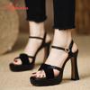 Fashion Aphixta Summer Hot Sale Platform High Heels Sandals Sexy Dress Wedding Shoes Women Ankle Strap Peep Toe High Heel Sandals