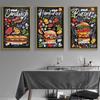 Arte de graffiti, comida deliciosa, pintura en lienzo, sándwich, pizza, hamburguesa, arte de pared de cocina, póster, comedor, decoración del hogar, mural sin marco