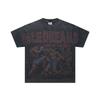 Meichao Vale New Retro Character Print Summer High Street Men and Women Loose Casual Wash Old Short Sleeve T-shirt