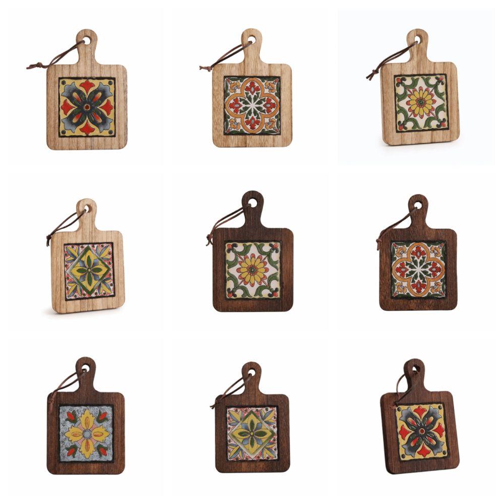 Retro Insulation Mat Japanese Style Wooden Placemat Hot Tea Water Cups Table Mat Coffee Cup