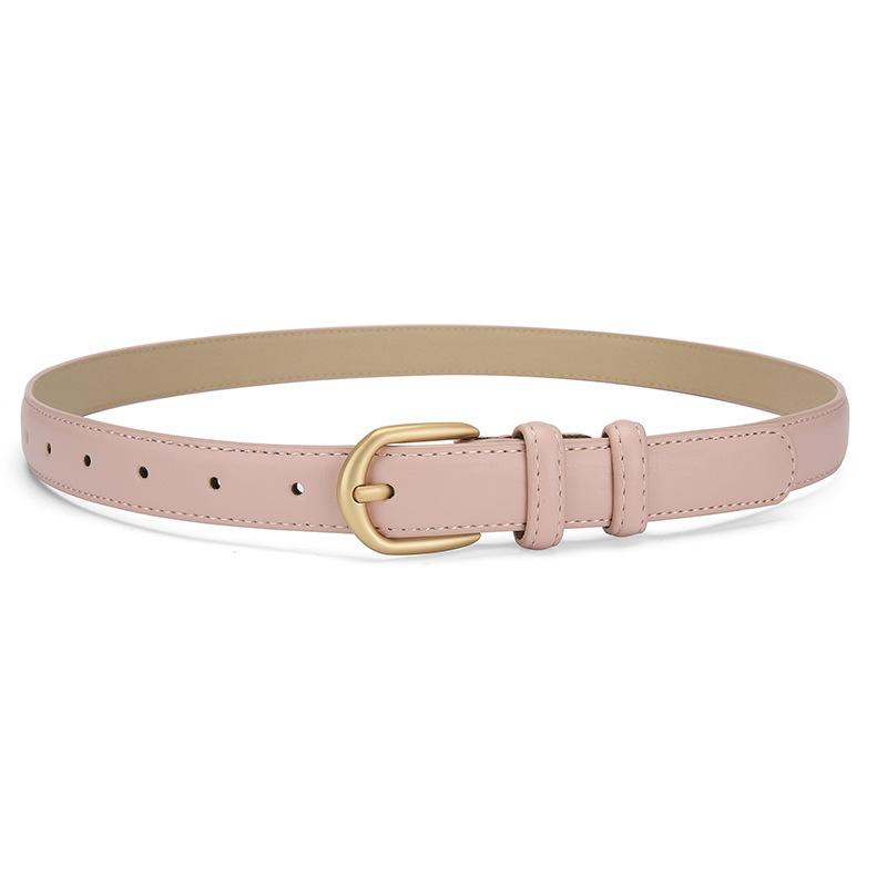 Classic Women'S Belt, High-End Decorative Gold Buckle, Simple Jeans Belt, Women'S Trend