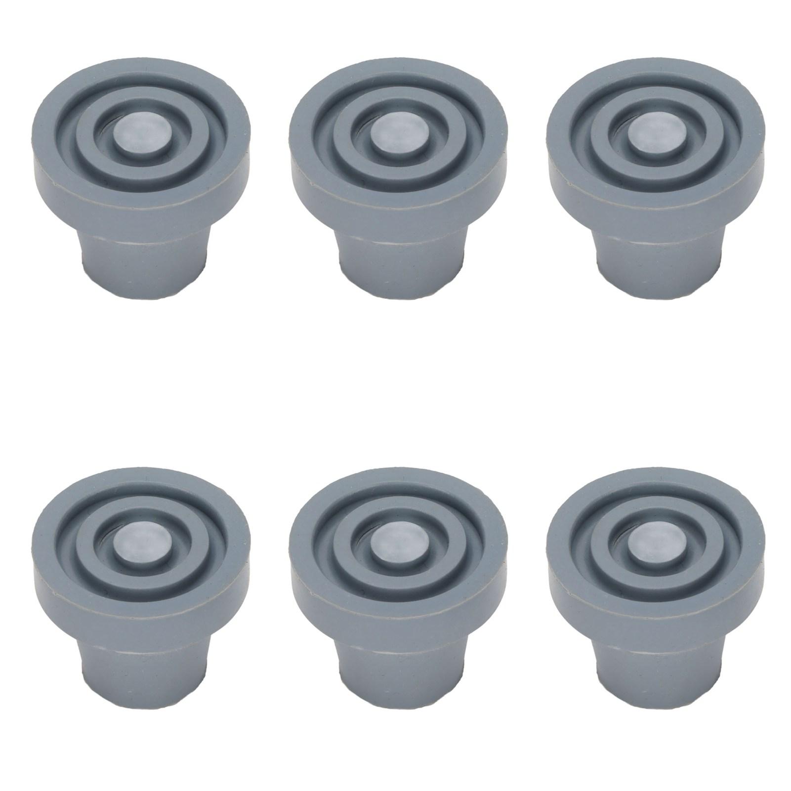 

6 шт. Наконечник для трости Профессиональный Портативный Резиновый Сменный Наконечник Аксессуар для 4-ножного костыля 0,6 дюйма