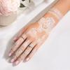 Baizihuahu White Lace Tattoo Sticker for Women, Temporary Face Body Arm, Waterproof Fake Decal Wedding Party Festival