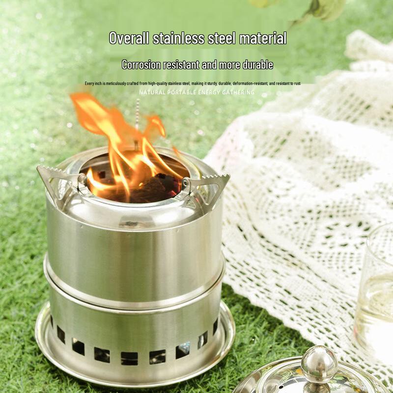 Portable Stainless Steel Campfire Tea Wood Stove