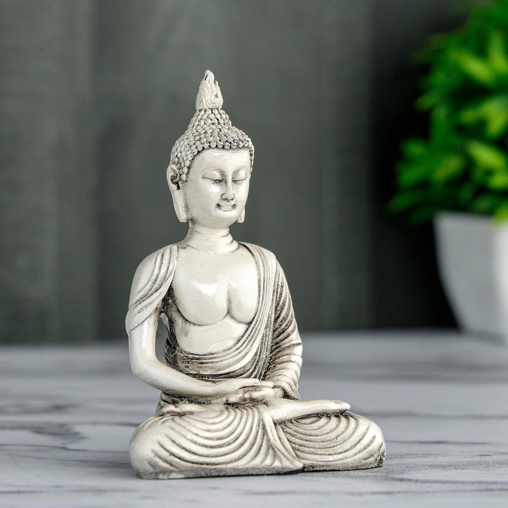 New Sitting Meditating Buddha Statue Showpiece Idol Home Decor Items for Living Room and Gifts