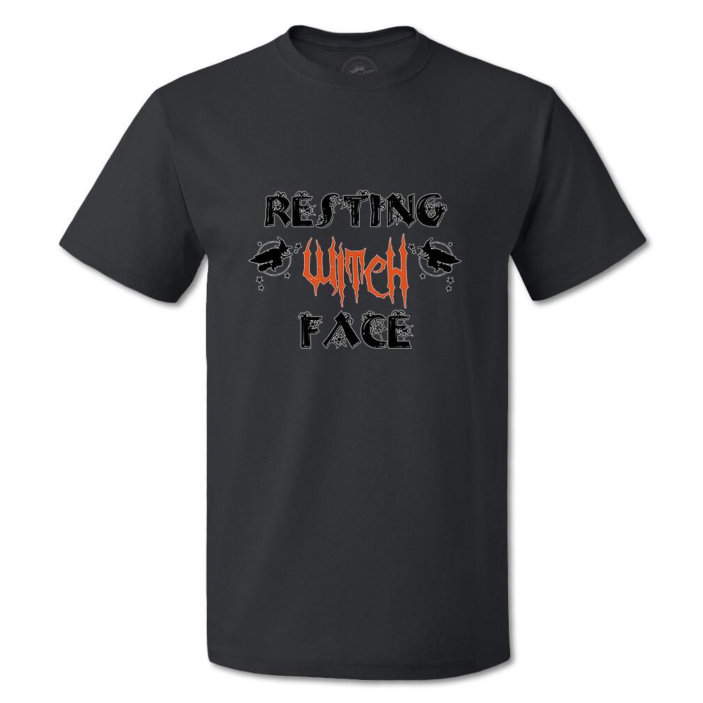 Funny Graphic T Shirts Halloween Resting Witch Face Cotton Bats Top Frankenstein XL