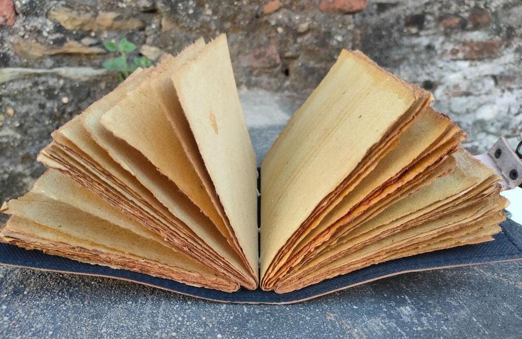 Embossed Leather Journal: Mother Earth, Tree of Life, Deckle Edge
