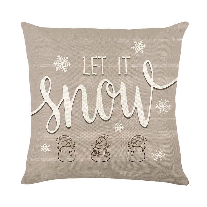 

1pc Coffee Cushion Cover Christmas Tree Printed Durable Cover 2025 New for Home Ornament Xmas New Year Christmas Decoration 45x45cm