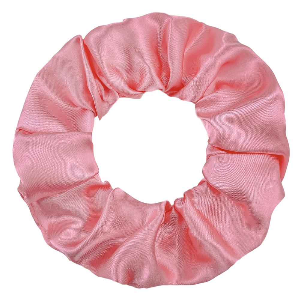 Seidensatin Scrunchies Damen Einfarbig Haargummi Elegant Pferdeschwanzhalter Gummiband Elastisches Haarband Haaraccessoires