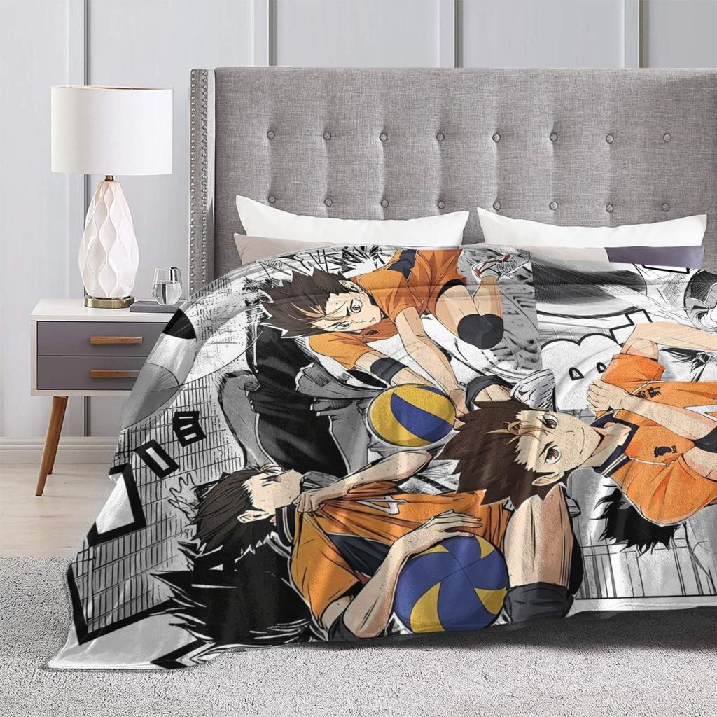 Anime Haikyuu  Blanket  Plush Throw Blanket Bed Sofa Decoration Lightweight Bedsprea,