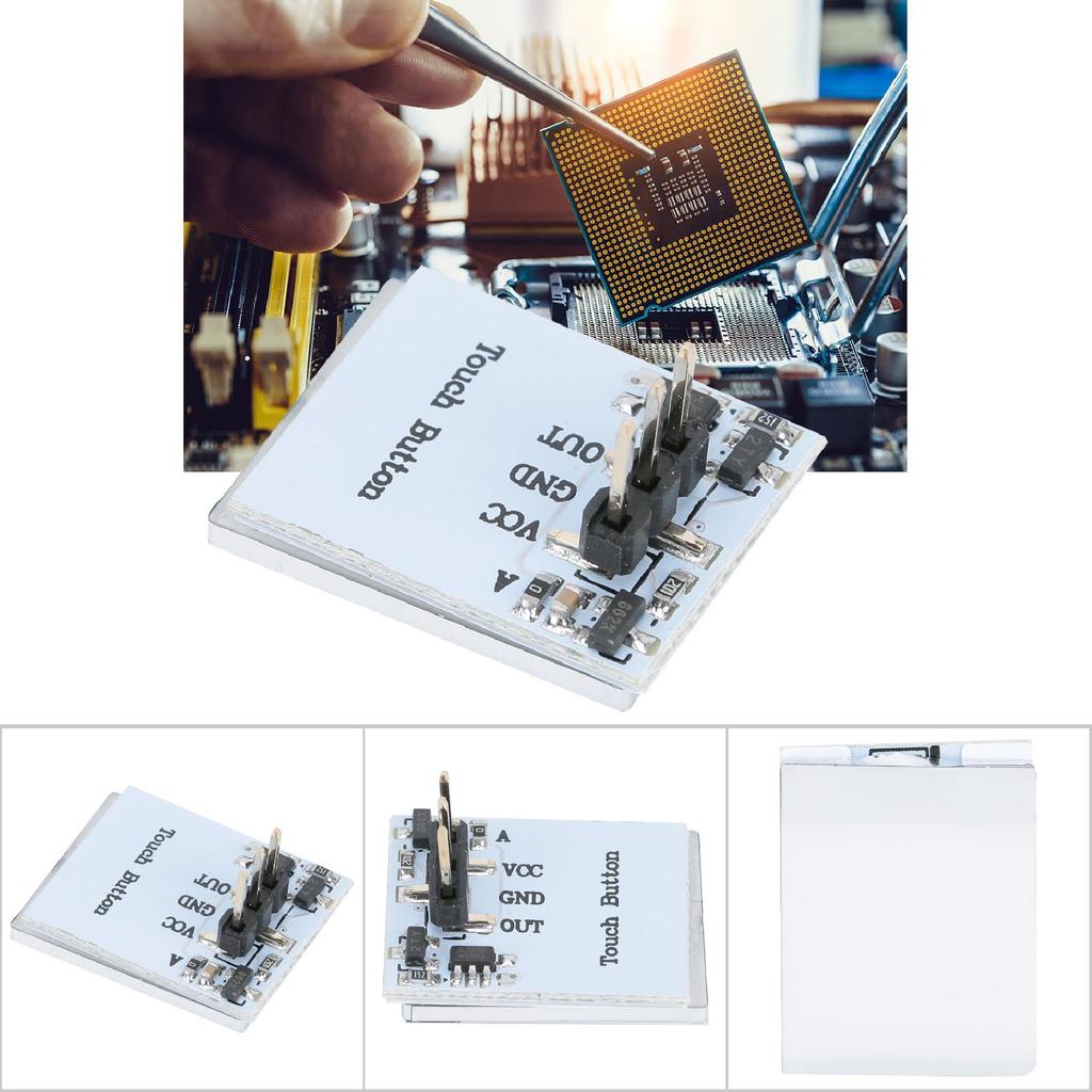 2 Stück HTTM 2,7V6V Kapazitives Anti-Interferenz Touch-Schalter Tastenmodul(blau )