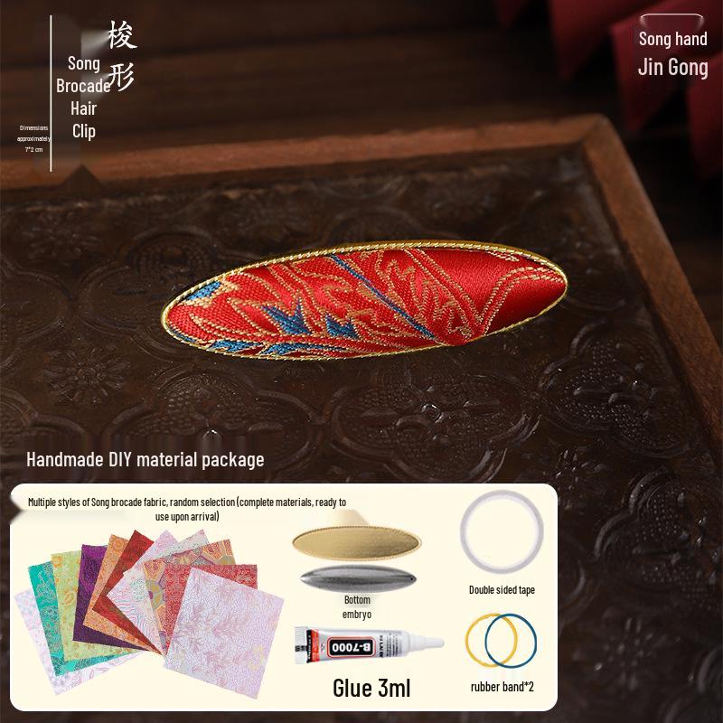 Imitation Song Brocade Hair Clip DIY Kit: Chinese Style Jewelry Accessories - Complete Set for Mother's Day Gifts