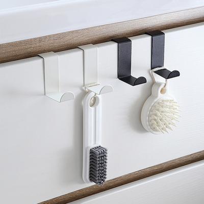 4 Stück Türhaken an der Rückseite, rostfrei, verformungssicher, stark belastbar, für Kleiderbügel, Handtücher, Organizer, Schrank