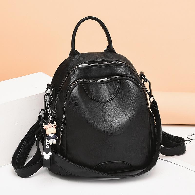 

Soft leather backpack travel small backpack dual-purpose large capacity mother single shoulder middle-aged women handbag
