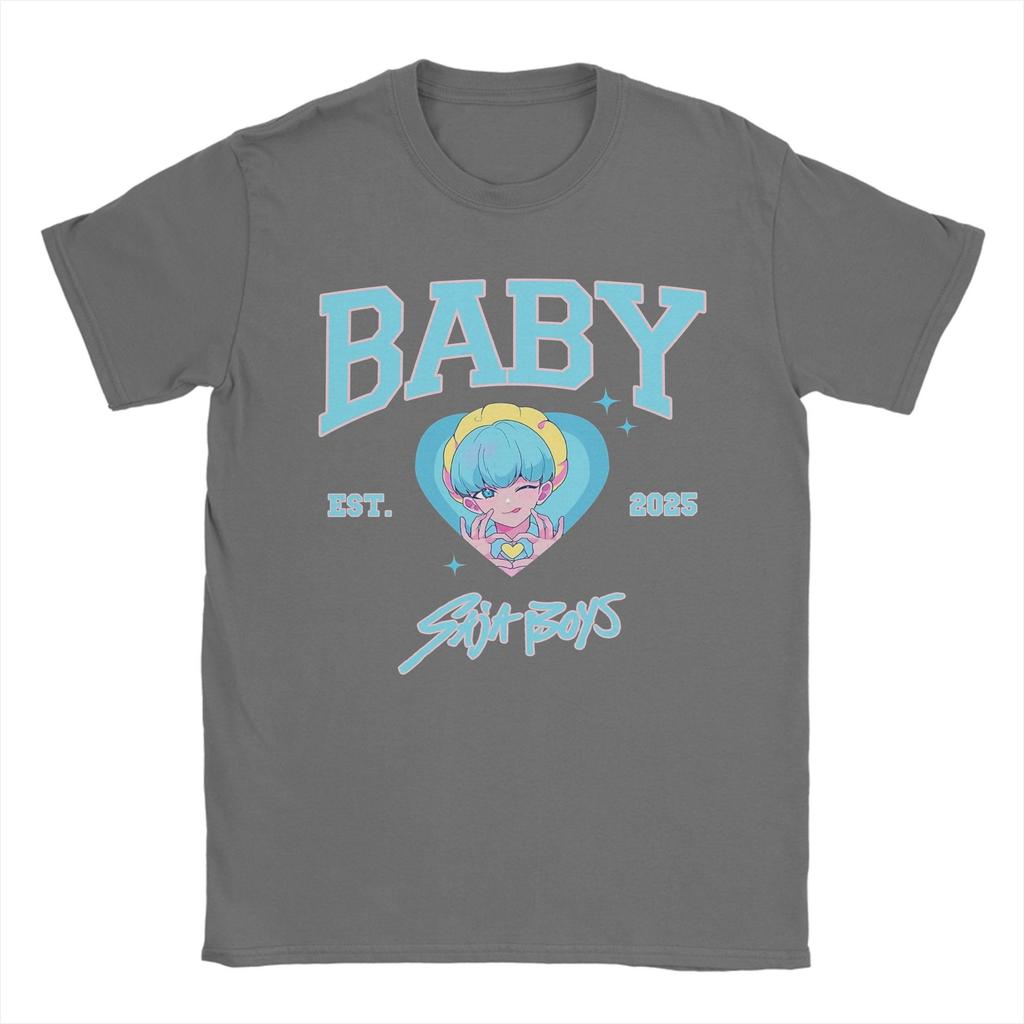 BABY Saja Boys Kpop Demon Hunters T Shirt Men Pure Cotton Funny T-Shirts Round Collar  Tees Short Sleeve Clothes Party