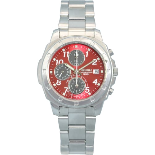 

Seiko Import SEIKO Men s Watch, Overseas Model, Red, SND495P