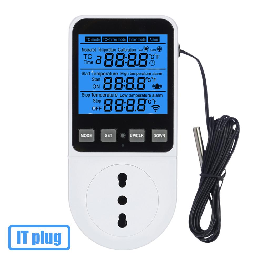 New 120-230V Thermostat Socket Digital Temperature Controller Socket Outlet Heating Cooling Switch for Refrigerator Aquaculture