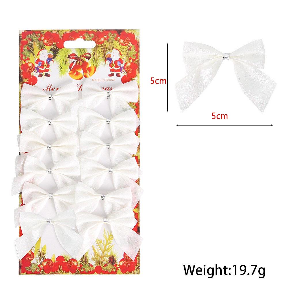 Christmas Bows Ornaments - Pack of 12 Holiday Decorations & Gifts