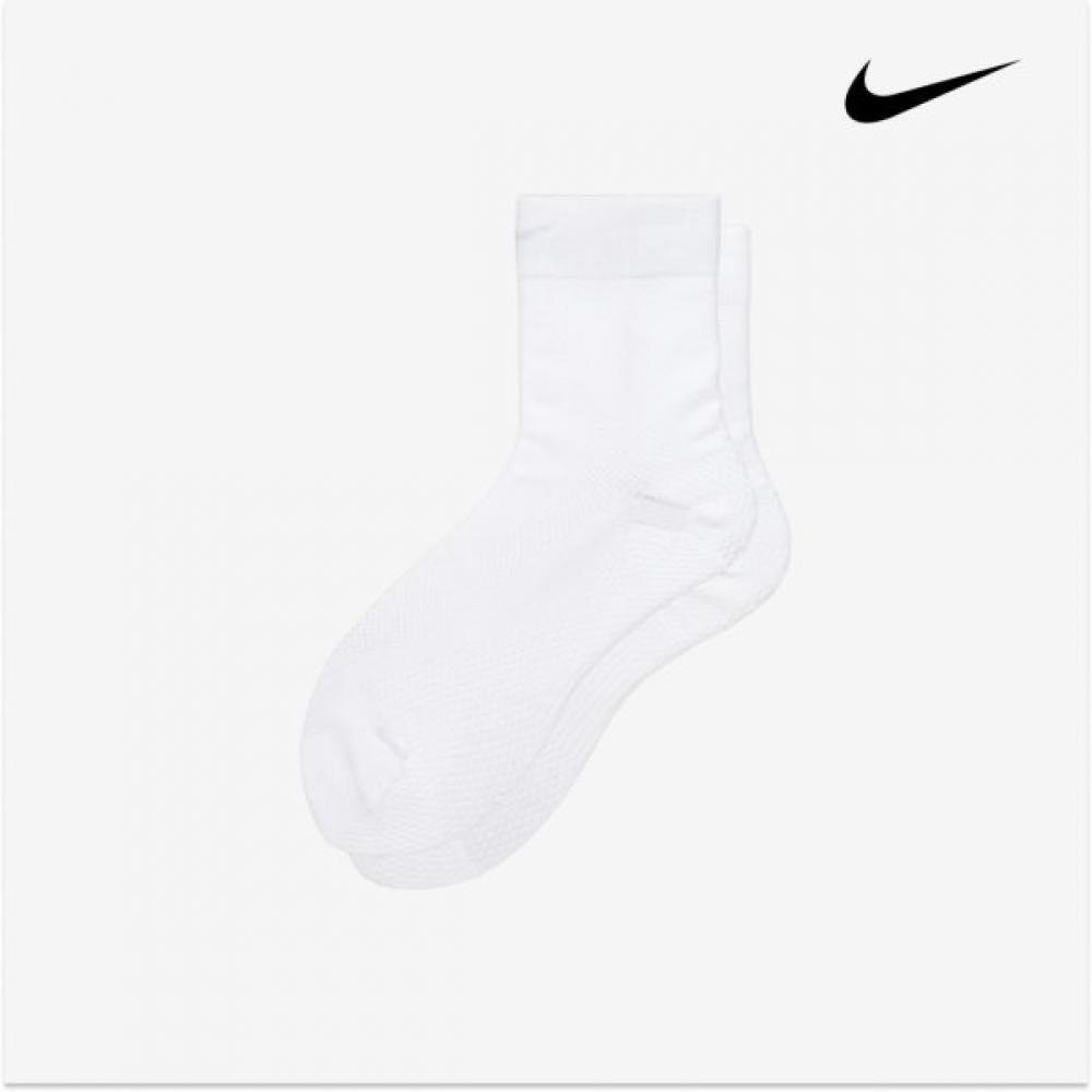 Nike White Athletic Lightweight Running Socks L