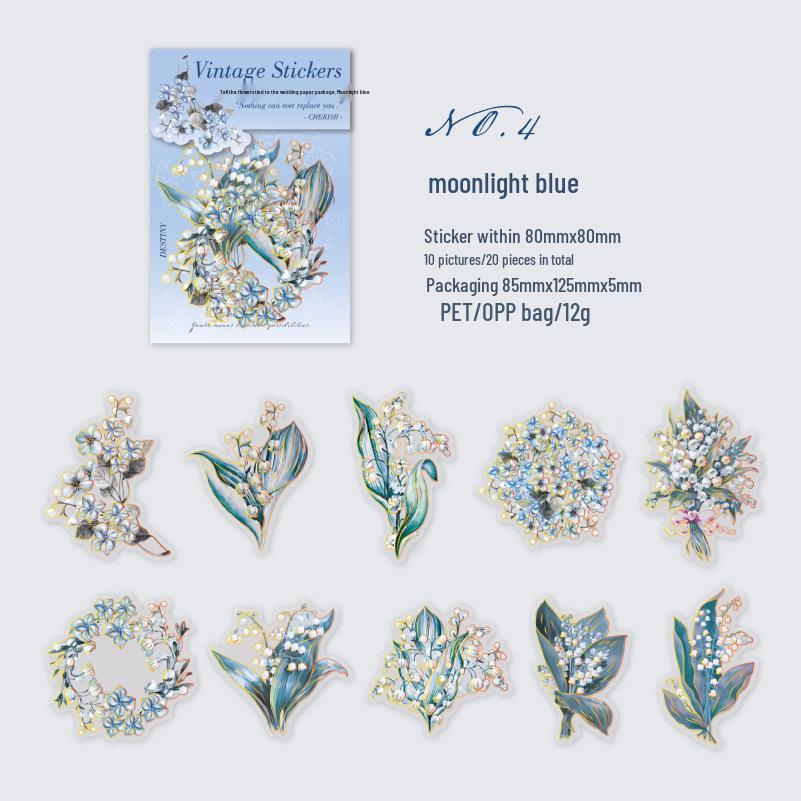 

Набор ПЭТ-наклеек Яньцзи: Украшение для цветочного дневника - Серия Шепча цветам (20 листов, 6 стилей)