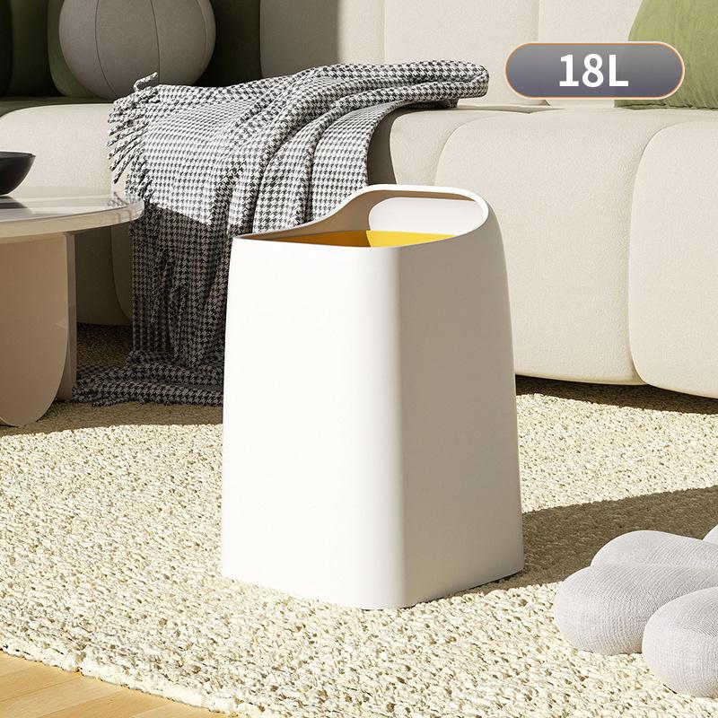 Double Layer Household Trash Bin for Living Room Bedroom Kitchen Bathroom Large Capacity Stylish No Cover