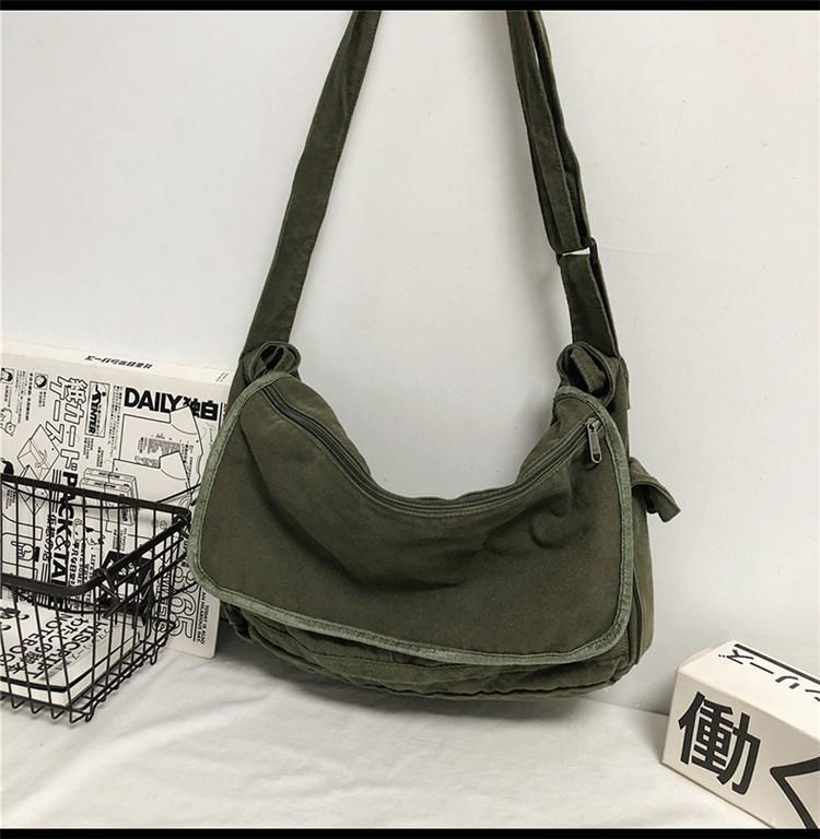 Cott Casual Canvas Big Capacity Shoulder Bag Vintage Canvas Messenger Bag for Men Women Crossbody Bag Satchel Shoulder Bag