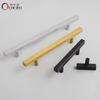 Oukali American Style Furniture Kitchen Cabinet Handle Cupboard Matt Black T Bar Square Stainless Steel Pull Handles