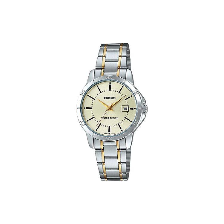 

Casio Standard Series Fashion Business Retro Versatile Classic Pointer Date Display Gold Dial Waterproof Quartz Movement Women Watches LTP-V004SG-9A Gold Dial