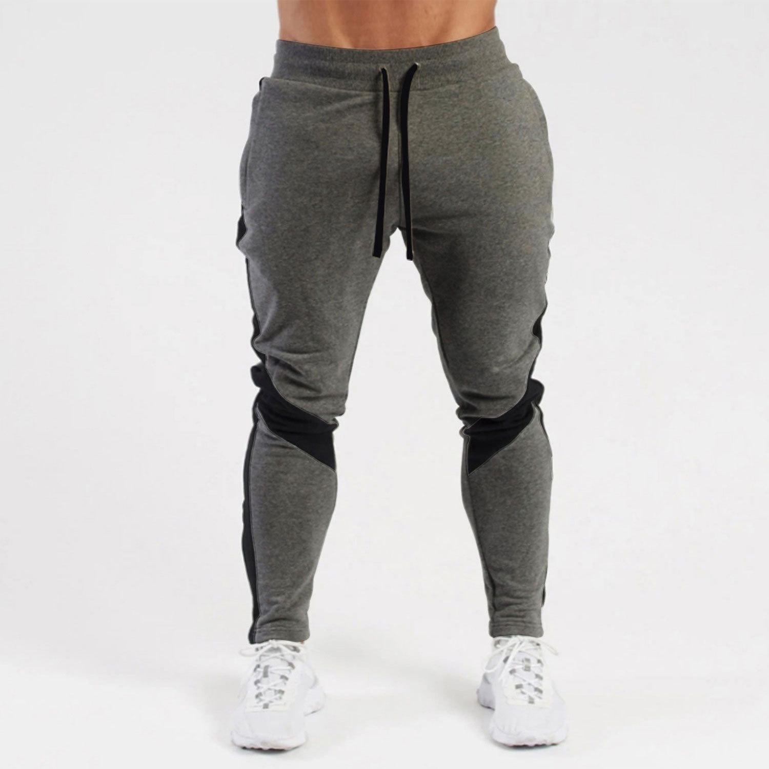 

Men s Slim Fit Sports Jacket and Pants Set - European & American Style Fitness Running Drawstring Pants XL