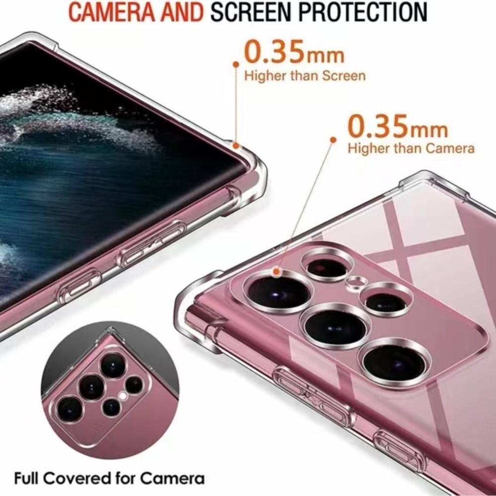 Custodia Protettiva Trasparente Morbida in TPU con Airbag Anti-caduta per Samsung Galaxy S26 Ultra S26 Edge S26 Plus S26 Pro Protezione Fotocamera Cover Antiurto
