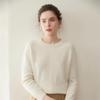 Women's Solid Color Cashmere Round Neck Knit Pullover Sweater