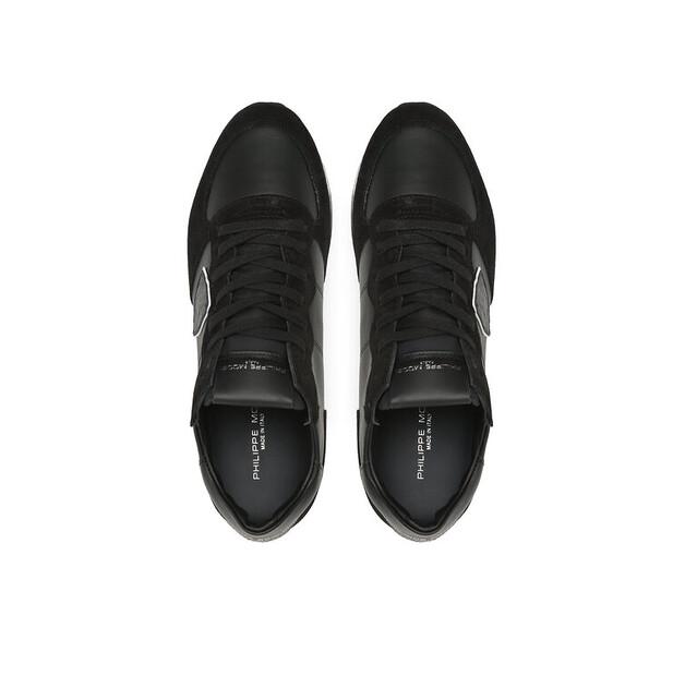 Мужские кроссовки Philippe Model Trpx low tzlu 6004 чёрные