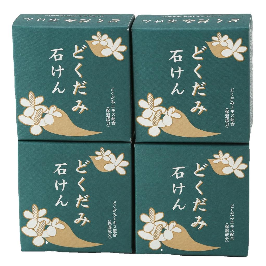 Buy 4 Packs Dokudami Rich Japanese Beauty Soap For Delicate and Sensitive 100g X 4 [Chino Shiosha] Soap, Lather, C, Skin, Fragrance-Free, Color-Free,