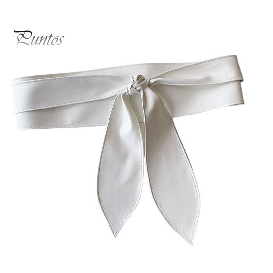 

Женский ремень из искусственной кожи с широкими полями, ретро-дизайн, завязывающийся пояс, платья, пальто, завязывающийся пояс, универсальный аксессуар белый