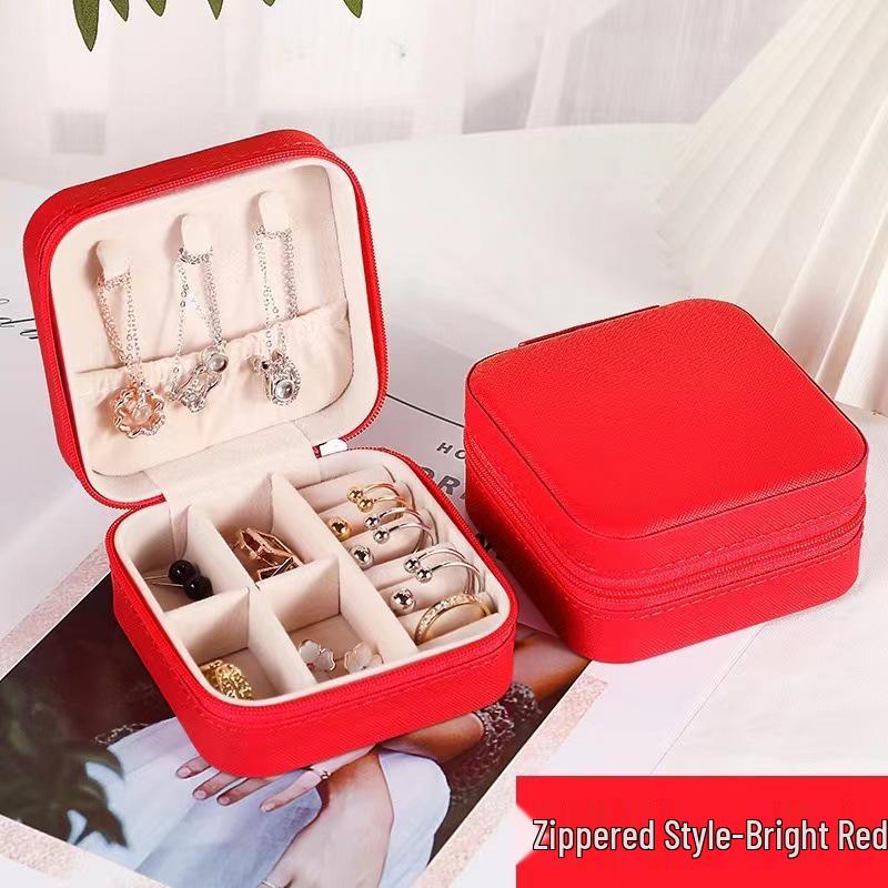 Kompaktowe Przenośne Pudełko do Przechowywania Biżuterii - Idealne na Podróż