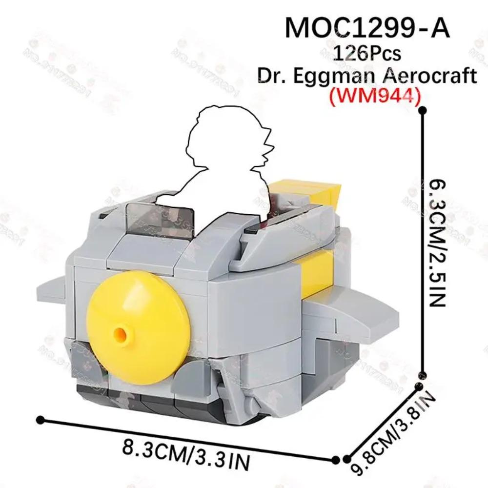 Kreativní série Sci-Fi Mecha Modely letadel Stavební bloky Hra Kreslené vybavení MOC Dekorace Montážní kostky Hračky pro děti
