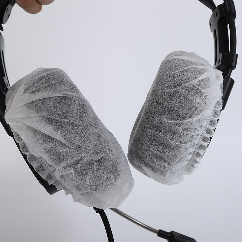 100 Stück Einweg-Kopfhörerabdeckungen Vlies Ohrpolster Staubdicht Schweißfest Ohrpolster-Schutz für Gaming-Headset-Nutzung