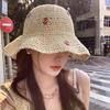 Straw Hat Women's 2025 New Straw Hat Summer UV Protection Sun Shade Holiday Sun Hat