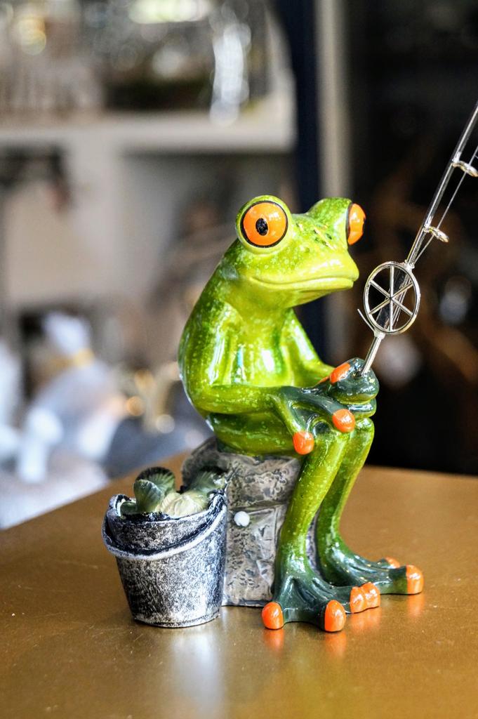 Sitting Angler Frog Figurine