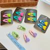 Little Girl Fluorescent Color Love Hairpin Children's Color Wavy Side Broken Hair BB Clip Pair Hairpin Headdress